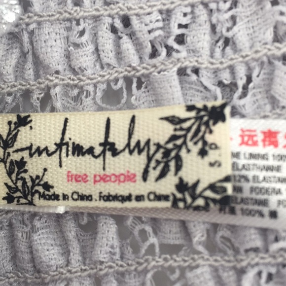 NWT Free People Constellation Bra Crochet Silver S - Picture 7 of 9